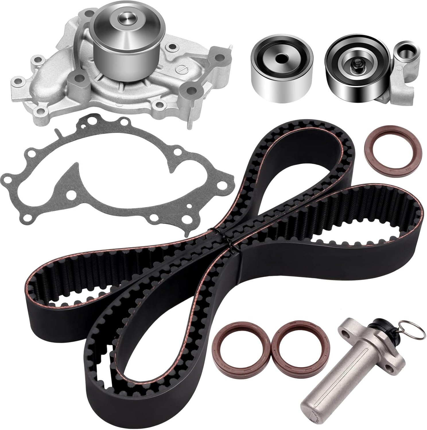 ECCPP Timing Belt Kit with Water Pump Compatible 1994-2001 For Lexus ES300 RX300 1995-2004 For Toyota Avalon 1994-2001 For Toyota Camry For Sienna Solara TS26257 ITM257 13568-09080