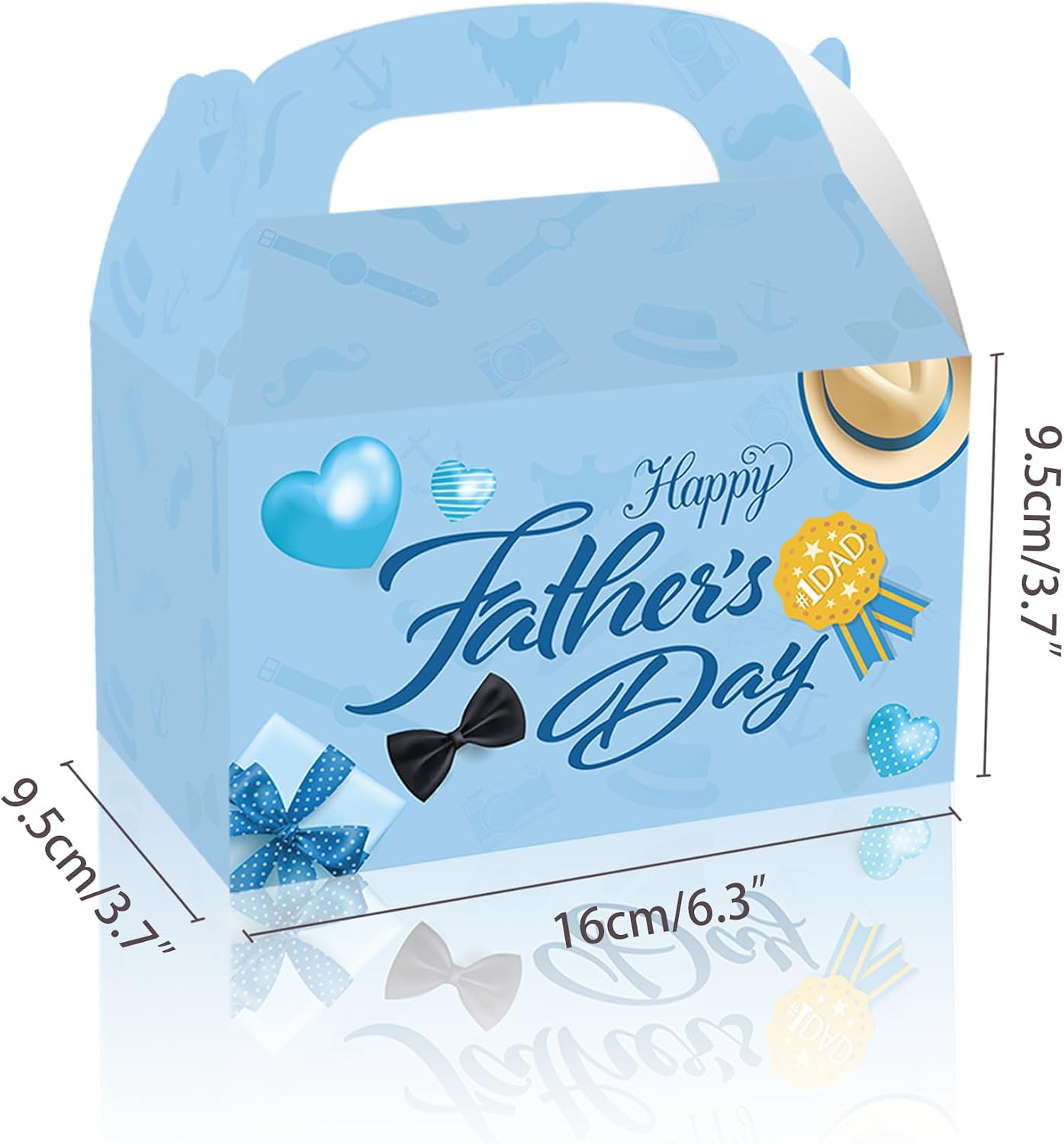 12 Pcs Happy Father's Day Party Favor Gift Boxes, Father's Day Holiday Party Supplies image 4