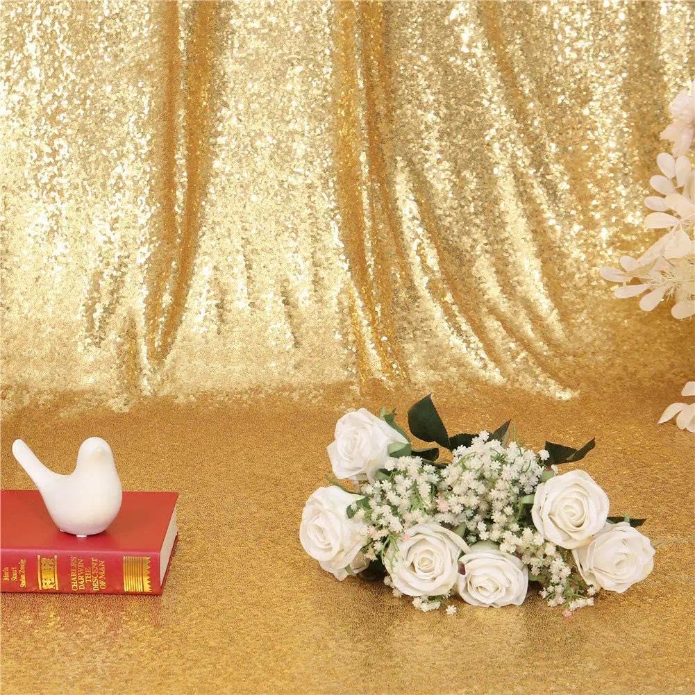 Eternal Beauty, fondale fotografico con paillettes, 213 x 213 cm, color oro ambra, per feste, matrimoni, banchetti, banchetti, 2,1 x 2,1 m, color ambra oro)