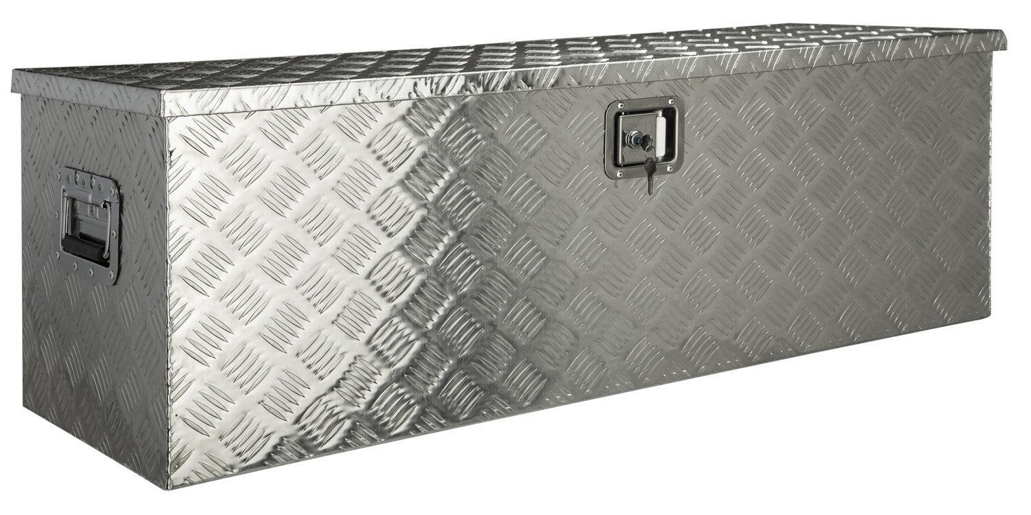 Caja de aluminio para herramientas de aluminio, caja de herramientas, caja de metal, aprox. 180 L