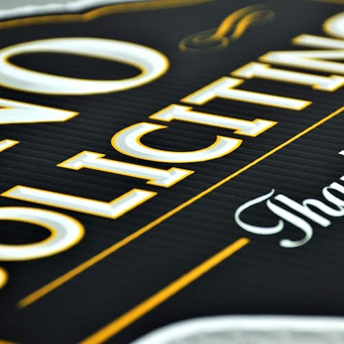 Miniatura 6 de Signs Authority Letrero de No Soliciting para casa – Coroplasto duradero de 11.5 x 9 pulgadas con estaca en H de metal – No Solicitors Sign para