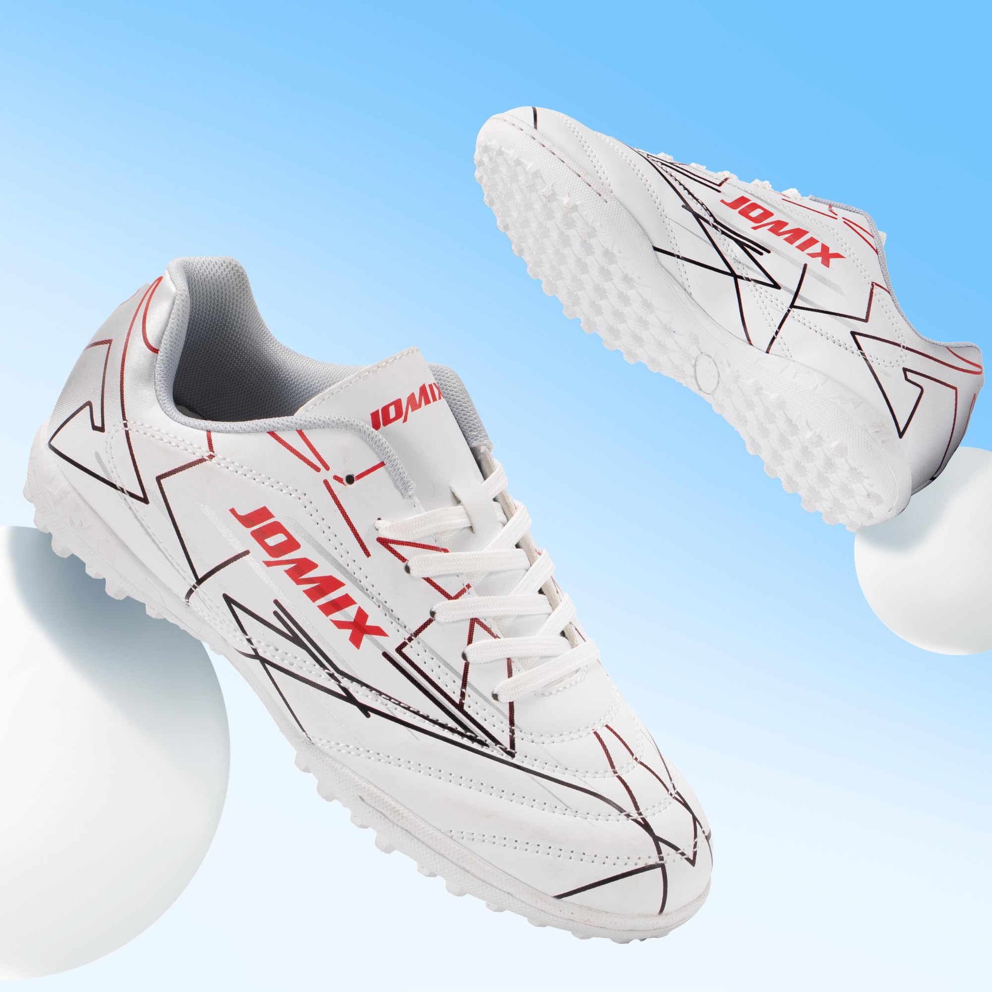 JOMIX WOS250656 Chaussures de football unisexe garçons filles femme – Baskets de sport avec multi-crampons TF – Champs synthétiques et herbe artificielle – Antidérapant et respirant