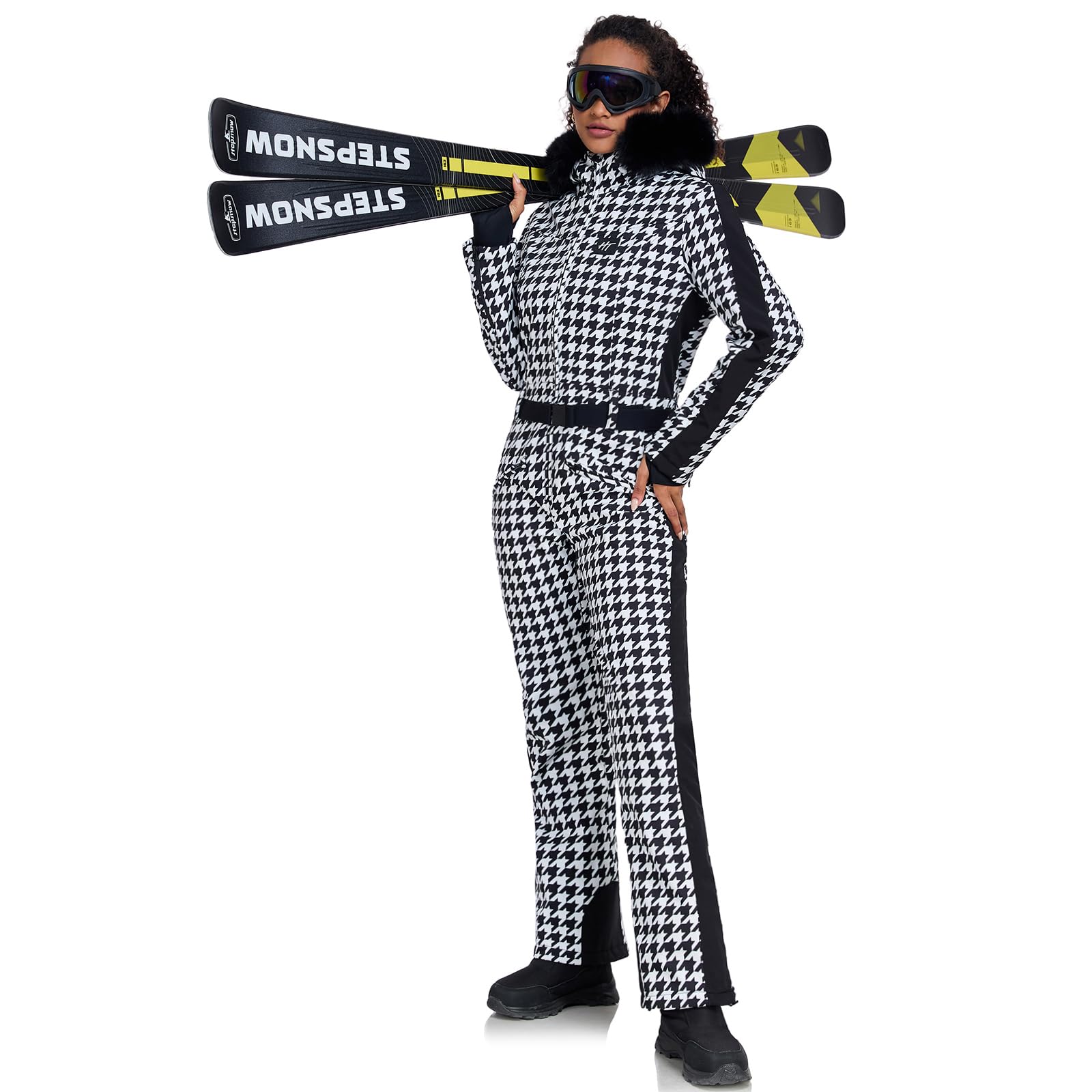 HOTIAN Women One Piece Ski Suits Slim Fit Overalls