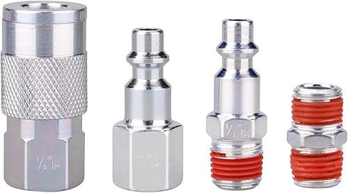 Miniatura 6 de WYNNsky 1/4" NPT kit de accesorios - 20 unidades, kit de herramientas para manguera de compresor de aire con manguera con bobina/pistola de