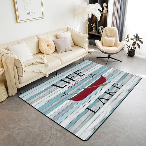 Miniatura 15 de Alfombras coloridas para sala de estar, de 5 x 7 pulgadas, con anzuelo, para niños, niñas, adolescentes, alfombra rústica de granja, antideslizante,