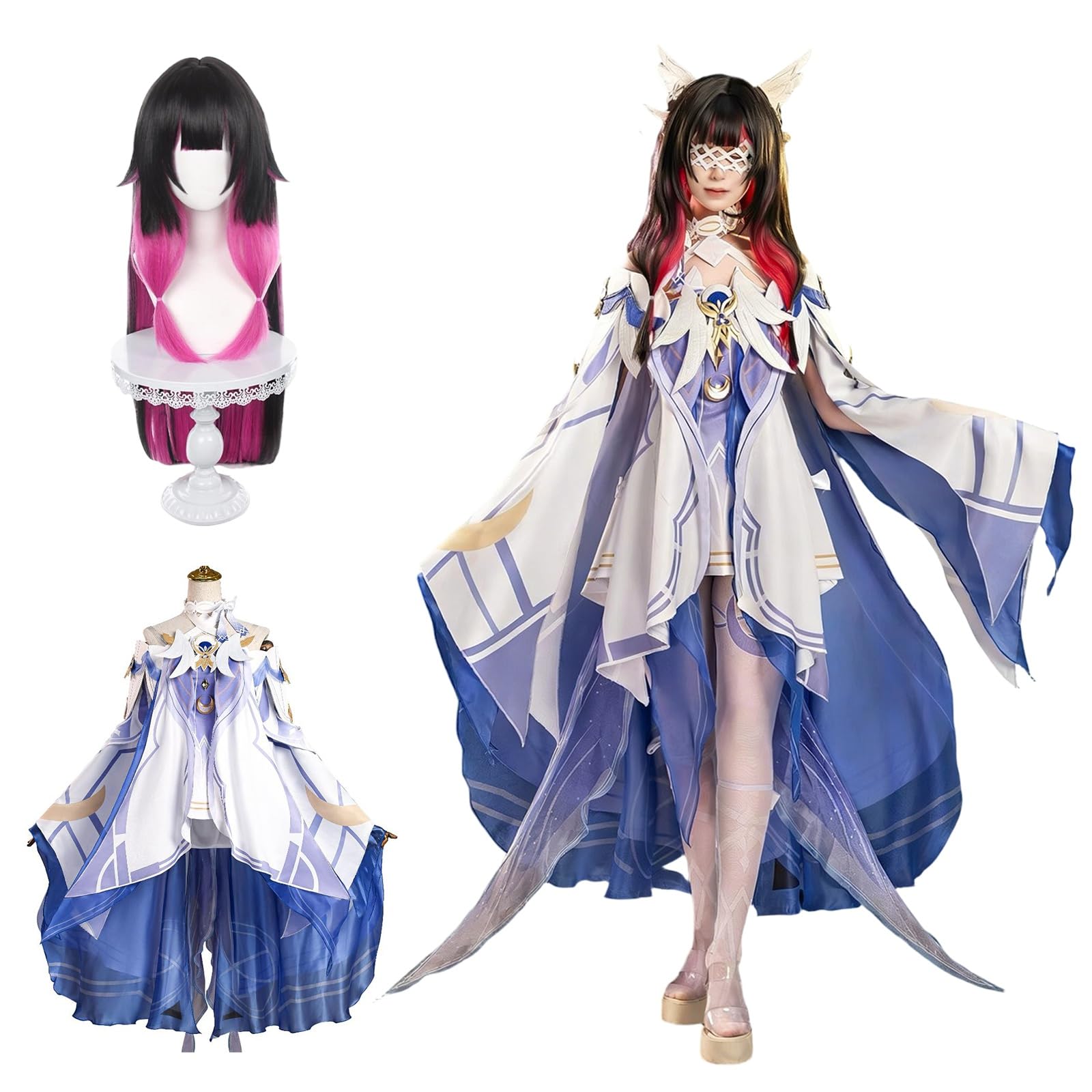 Amazon.co.jp: [神併良品] コロンビアーナ コスプレ ウィッグ付き 原神