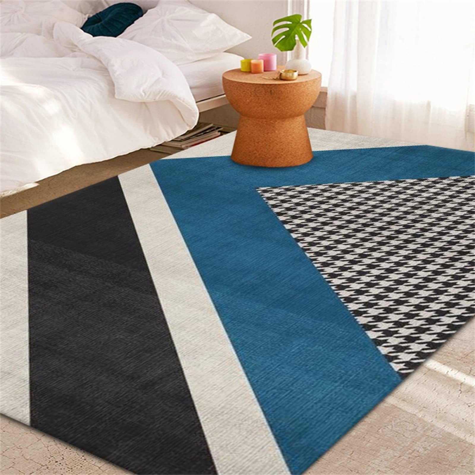 Tapis route multicolore pour chambre ado garçon et salon moderne