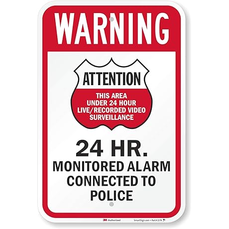SmartSign - 24hr Monitored Alarm Sign by Police