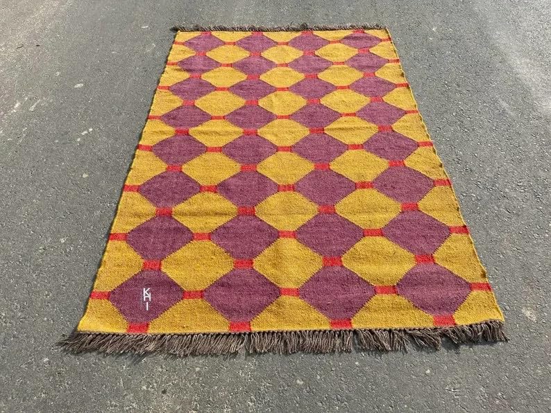 Tapis bohème salon et chambre, grand tapis fibre naturelle 90x360