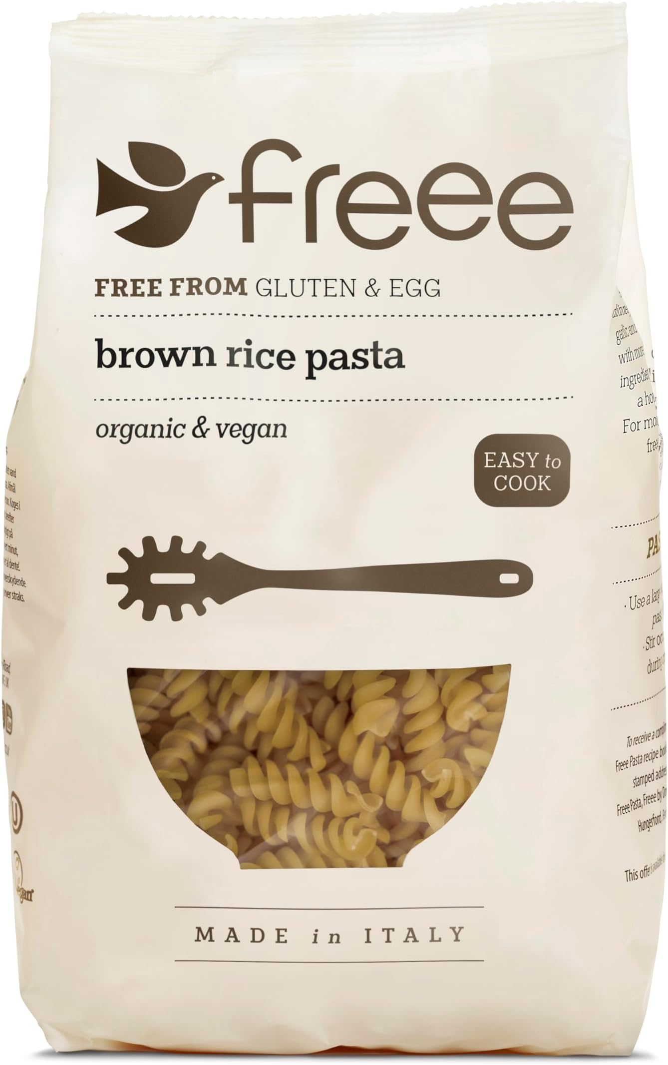 Doves Farm Organic Brown Rice Fusilli 8 X 500G