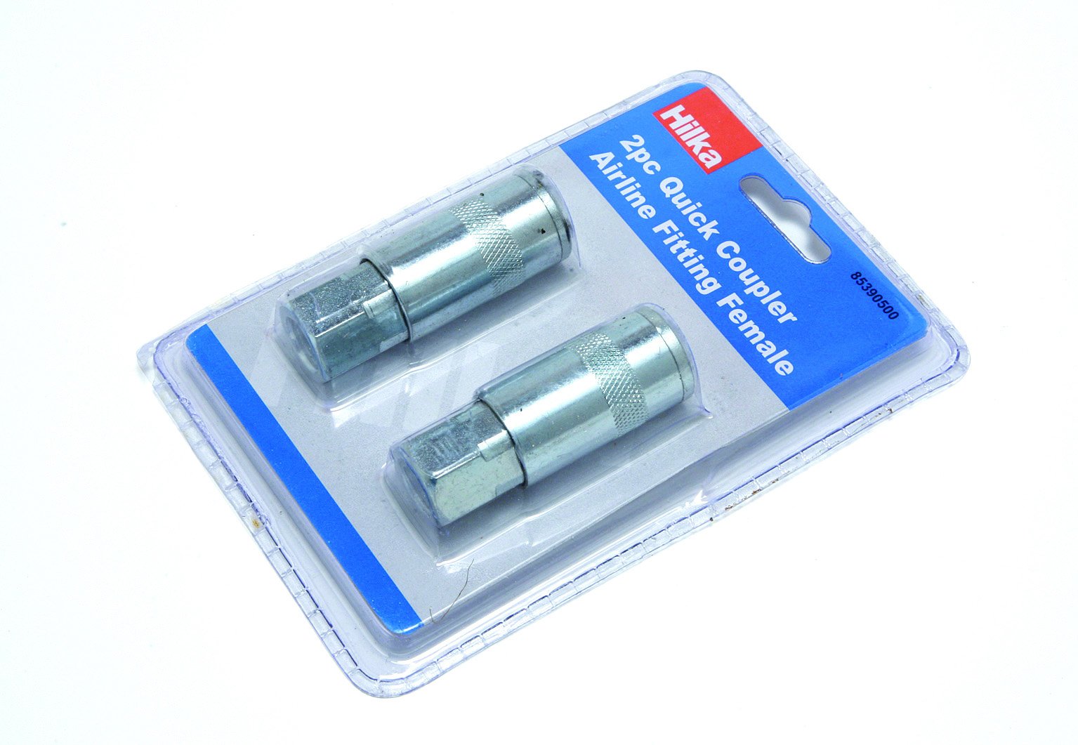 Hilka 85390500 Air Line Fitting Female Quick Coupler, Silver, 0.25 inches