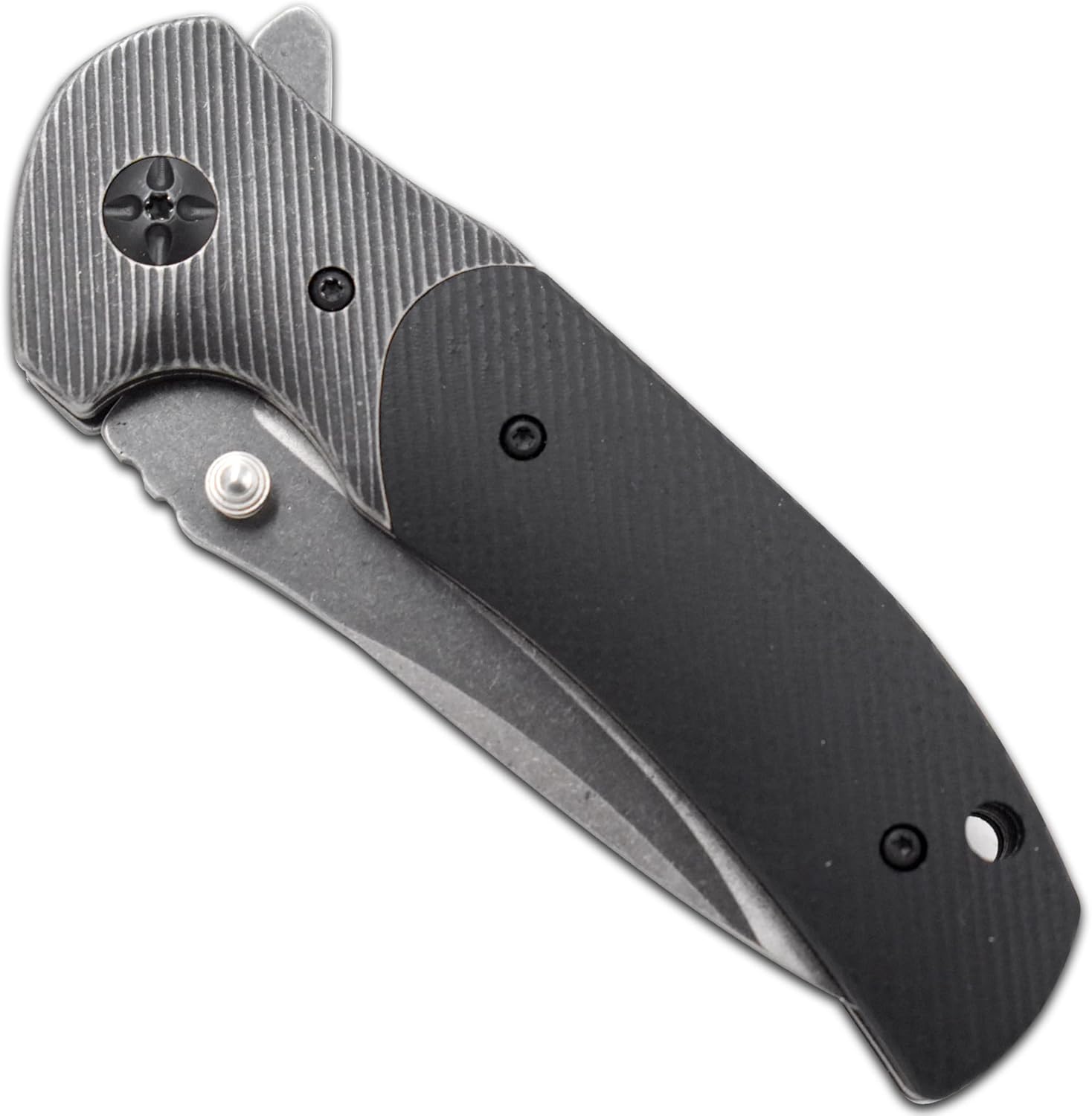 Snake Eye Extreme Collection Heavy Duty 2 Tone Durable Folding Knife - Smooth One Hand Opening Ball Bearing Pivot (1204)