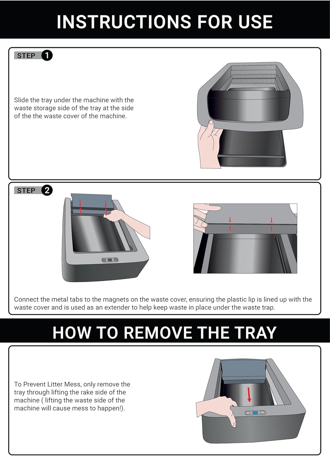 Stainless Steel Replacement Tray Compatible with petsafe-ScoopFree Self-Cleaning Litter Box Systems - with Teaser for Cat - Never Absorbs Odor, Stains