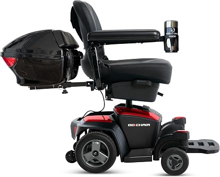 Pride Mobility Go Chair Electric Wheelchair Plus Mobility Yours Accessories, 20Ah Batteries, 300 lbs Wt Capacity, Portable Power Wheelchair for Adults,18" or 20" Wide Seat, Ext