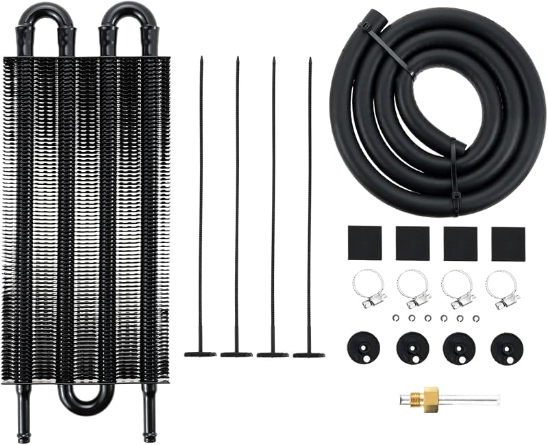 Kit de Resfriador de Óleo da Transmissão Mtsooning 4 Passagens com Tubo de 5/16" – Modelo TOCB4