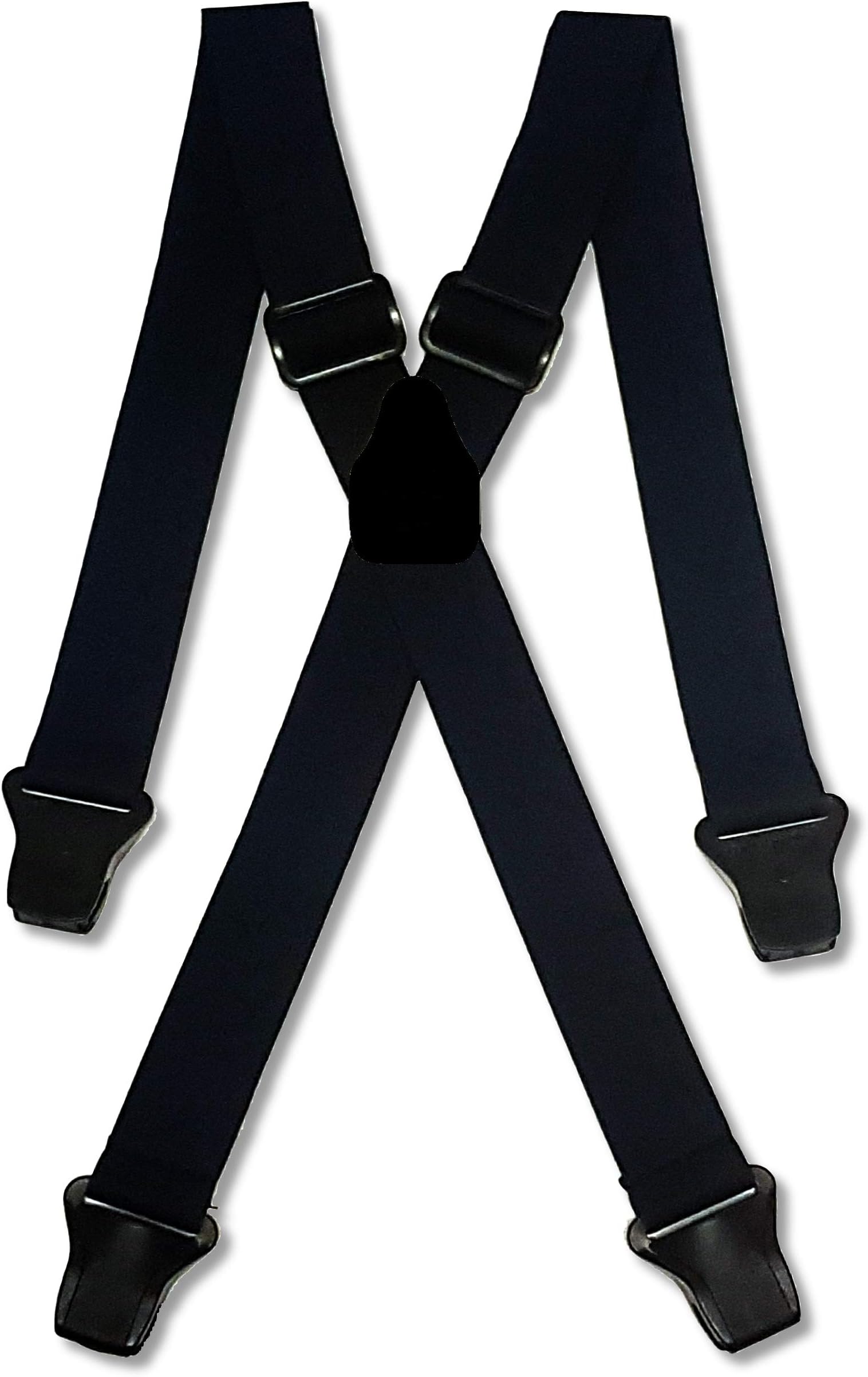 Mens Airport Trouser Braces 27 Designs 1.5" 38mm Elasticated Strap Plastic Clips Suspenders