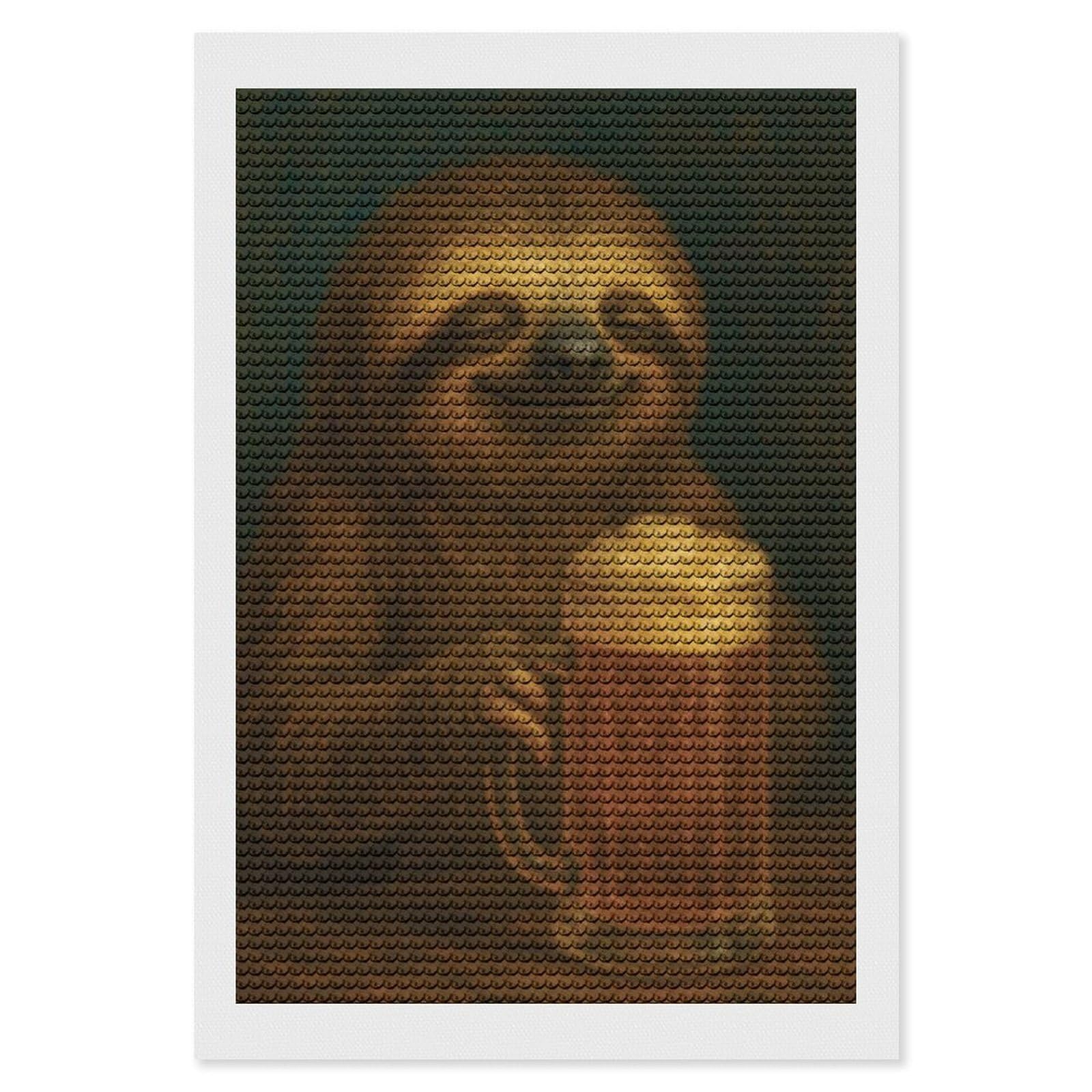 Junmoney Sloth with Beer Mug Painting Round Drill Diamond Painting 8"x12", Handmade Wall Decor, Modern Decor, Aesthetic Room Decor, Easy Craft Set