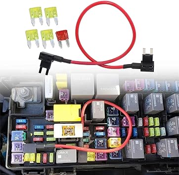 SecosAutoparts TIPM Repair Fuel Pump Relay Bypass Cable Kit CBWPR091AA Fit for Dodge Ram 1500 2500 3500 Fit for VW Fit for Chrysler Fit for Jeep 2008-2016 Fuse Holder Adapter 14AWG Wire/20AMPs