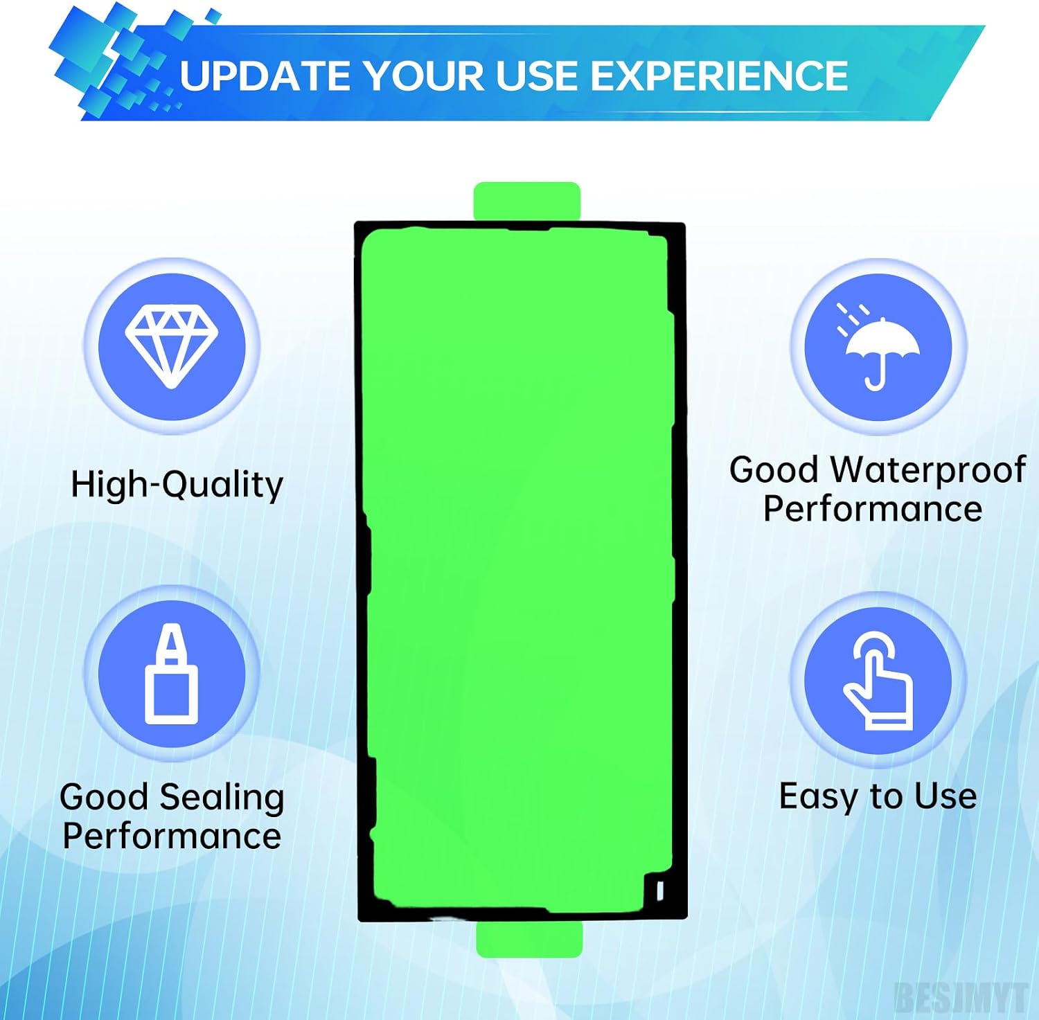 3PCS Battery Door Cover Adhesive Tape for Samsung Galaxy S23 Ultra | Back Cover Sticker Adhesive Tape Replacement for samsungs23 ultra SM-S918U SM-S918U1