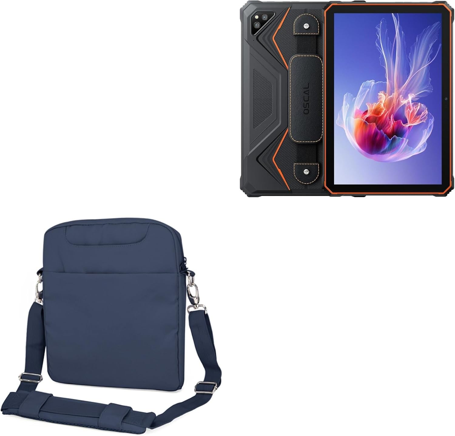 BoxWave Case Compatible with Blackview Oscal Spider 8 - Encompass Urban Bag, Over Shoulder Messenger Straps Handle Bag Pockets - Navy