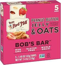 Bob's Red Mill 5pk PB Jelly & Oats Bar, 5 bars (Pack of 6) - Non GMO, Kosher