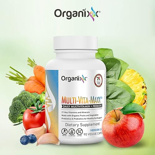 Miniatura 3 de Organixx Polvo de colágeno de origen limpio, sin sabor, 20 porciones y multivitamínico de alimentos integrales Multi-Vita-Maxx