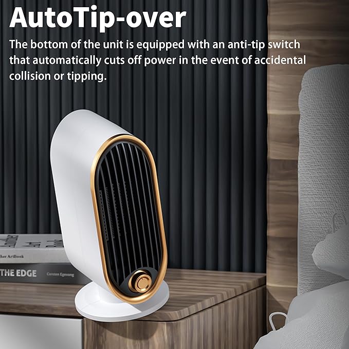 Calefactor Eléctrico Portátil 800W con Termostato y Protección miniatura 8