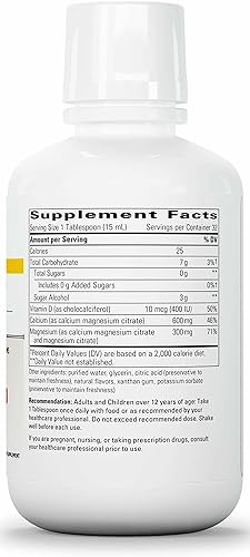 Miniatura 2 de Integrative Therapeutics Calcio Líquido Magnesio 2:1 - Suplemento de calcio para apoyo óseo* - Deliciosa fórmula líquida - No contiene azúcar,