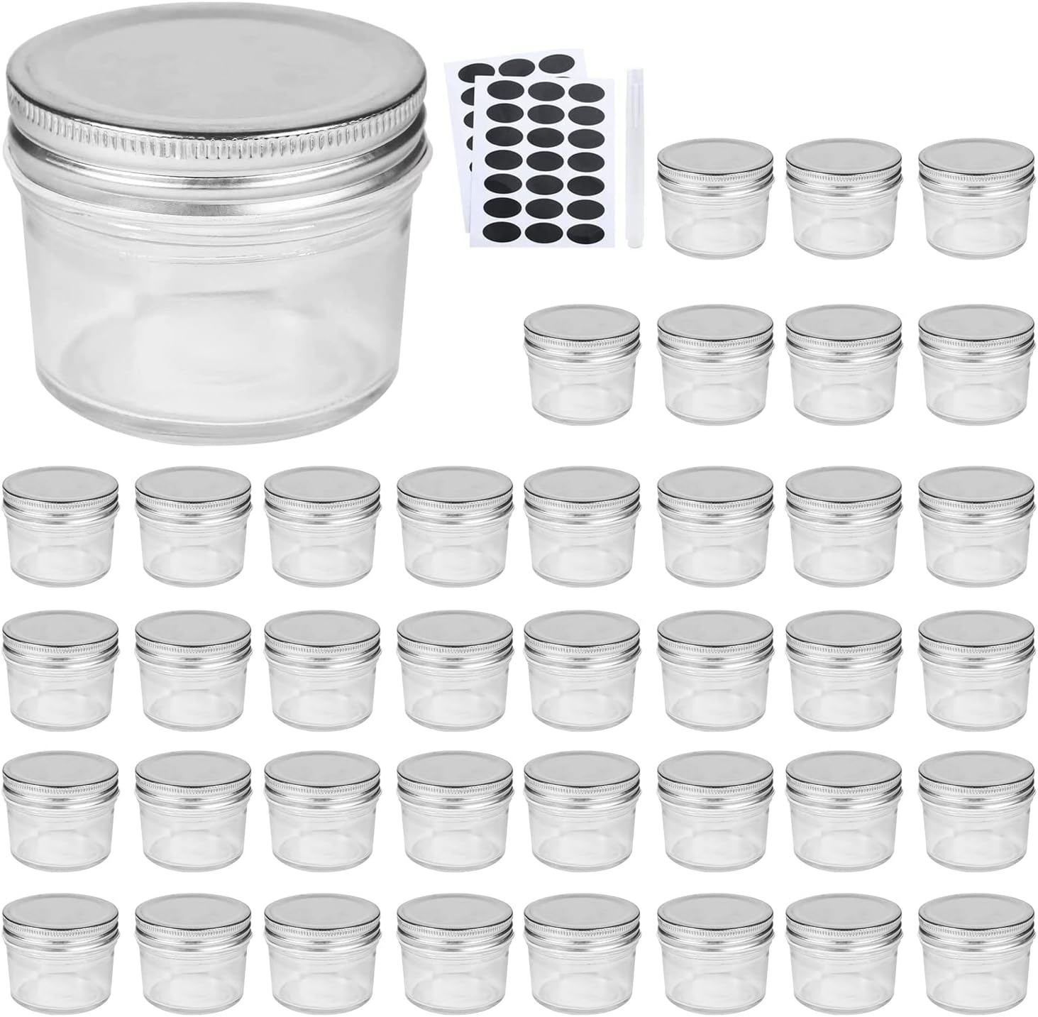 Amazon.com: moniko Mini Mason Jars, 4 oz Mason Jars With Lids,12 PACK ...