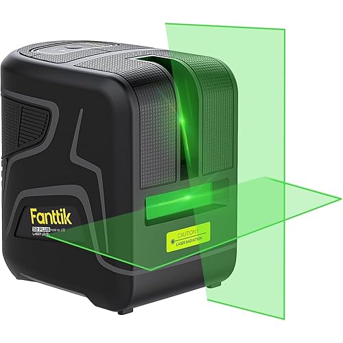 Fanttik D2 PLUS Laser Level, 100 ft Green Cross Line, Vertical Beam Spread Covers of 130°, Self Leveling Mode, 2600 mAh Built-in Rechargeable Battery, USB-C, Pulse Mode, 360° Magnetic Base