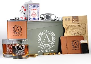 Personalized Ammo Box For Men - Custom Ammo Can Gift Set - Authentic Grade 1 Military Ammo Box Gift For Dad - Birthday Gift For Dad And Husband - Father’s Day Gift For Him - 30 Caliber