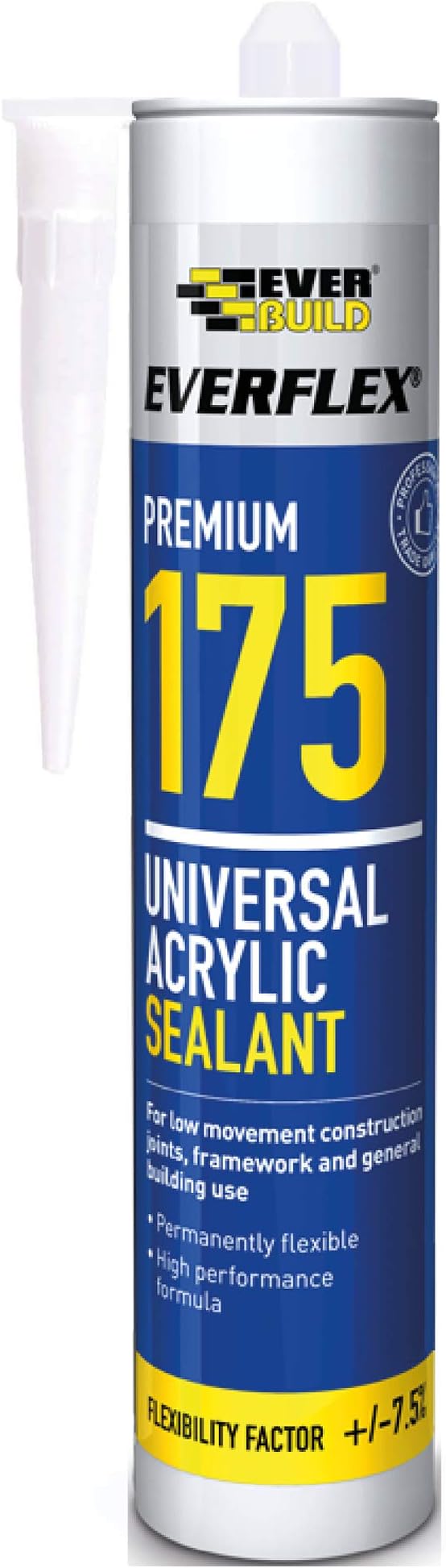 Everbuild Everflex Contract AC95 Dichtstoff – Intumeszierend, Weiß, 900ml Kartusche