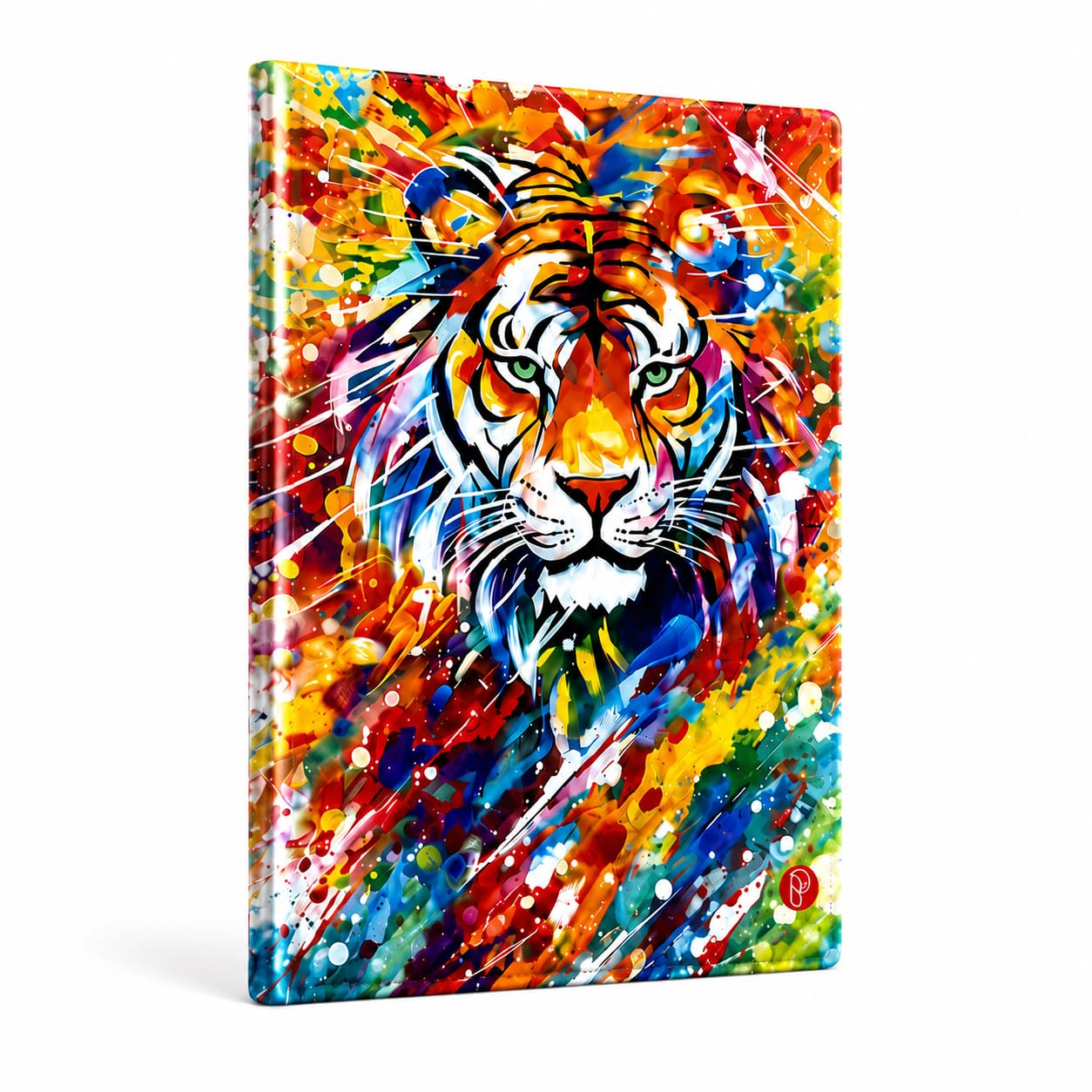 Animal A5 Notebook Hardback Lined – Colorful Tiger, Flamingo & Dolphin Designs, 96 Pages, 54gsm White Paper 48 Sheet Sewn Binding, Durable Cover, Notebook for School Work Journal Writing Pack of 1