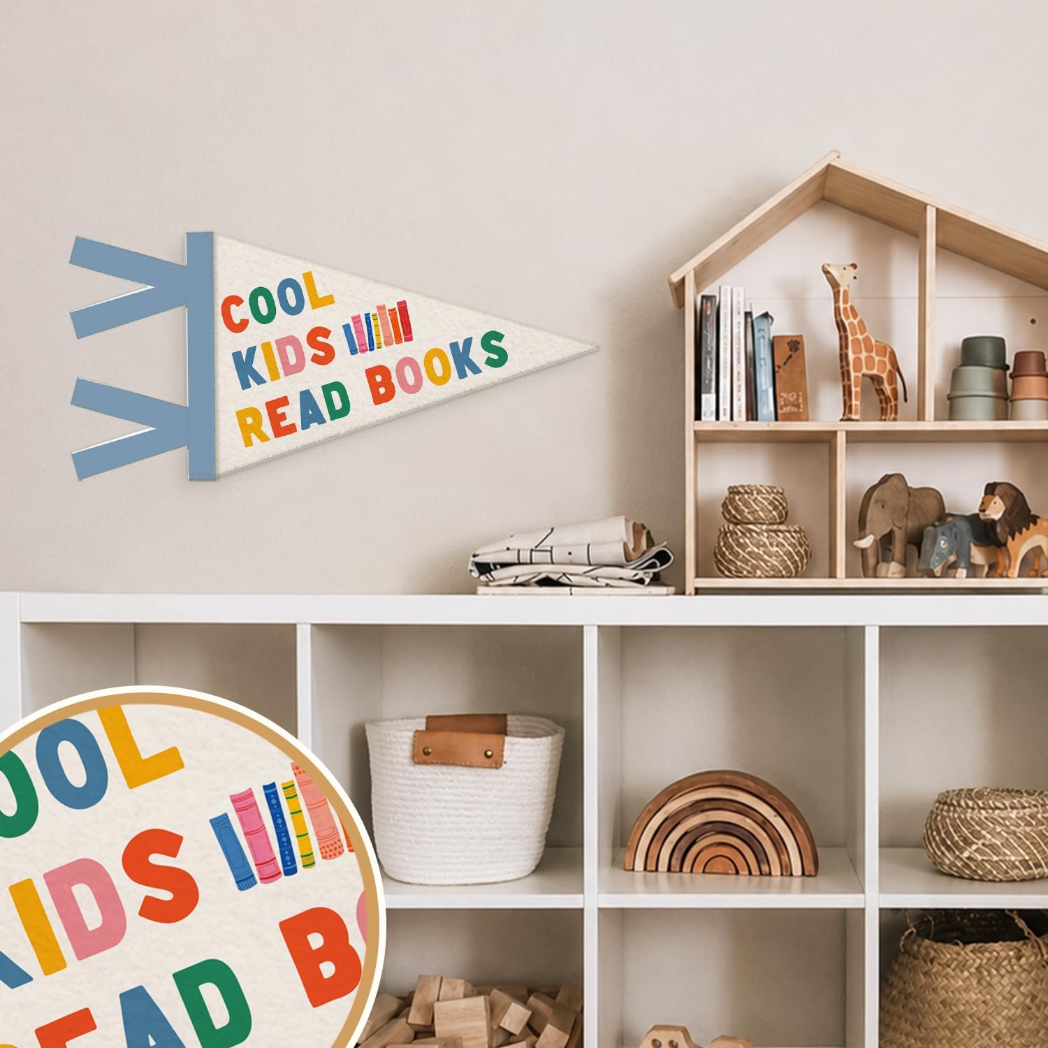 Reading Corner Decor for Classroom Felt Pennant Banner