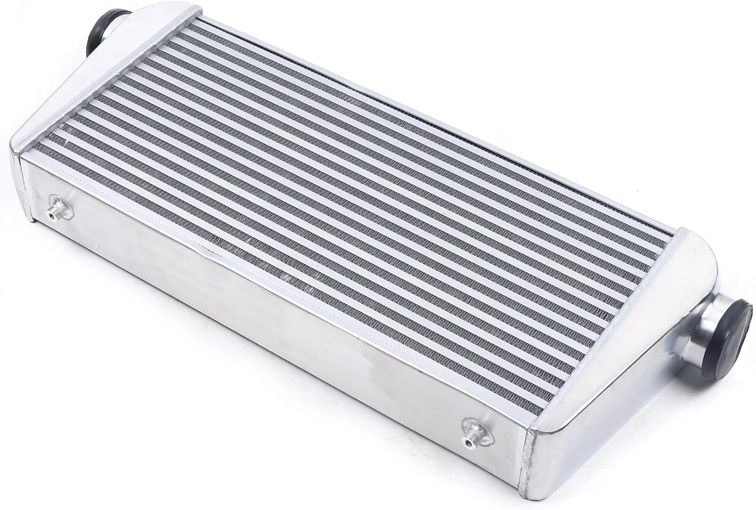 Universal Intercooler Charge Air Cooler, 3 Inlet & Outlet Aluminum Intercooler, 24x12x3.5", 5~50PSI, for any Turbo Charger System