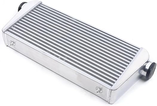 Universal Intercooler Charge Air Cooler, 3 Inlet & Outlet Aluminum Intercooler, 24x12x3.5", 550PSI, for any Turbo Charger System