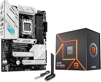 Microcenter AMD Ryzen 9 7900X 12-Core 24 Thread Unlocked Desktop Processor with ASUS ROG Strix B650-A Gaming WiFi 6E AM5 (LGA1718) Ryzen 7000 Motherboard