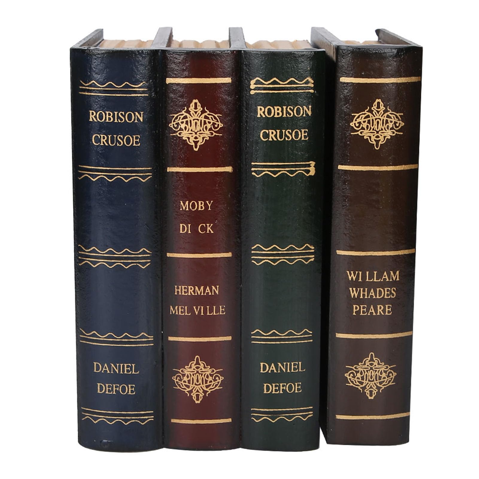 Boîte en forme de livre en bois Eujgoov avec boucle vintage