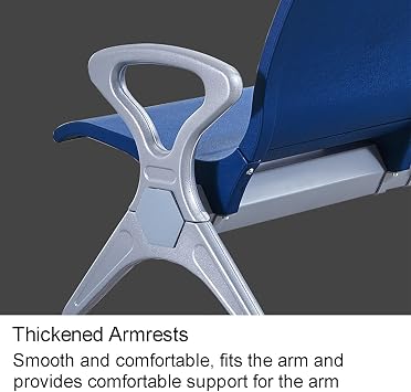 Rose Reception Bench - 5-Seat Waiting Room Sofa - Airport Lounge Chairs - Hospital & Office Seating - Stylish & Comfortable Design - Universal Size