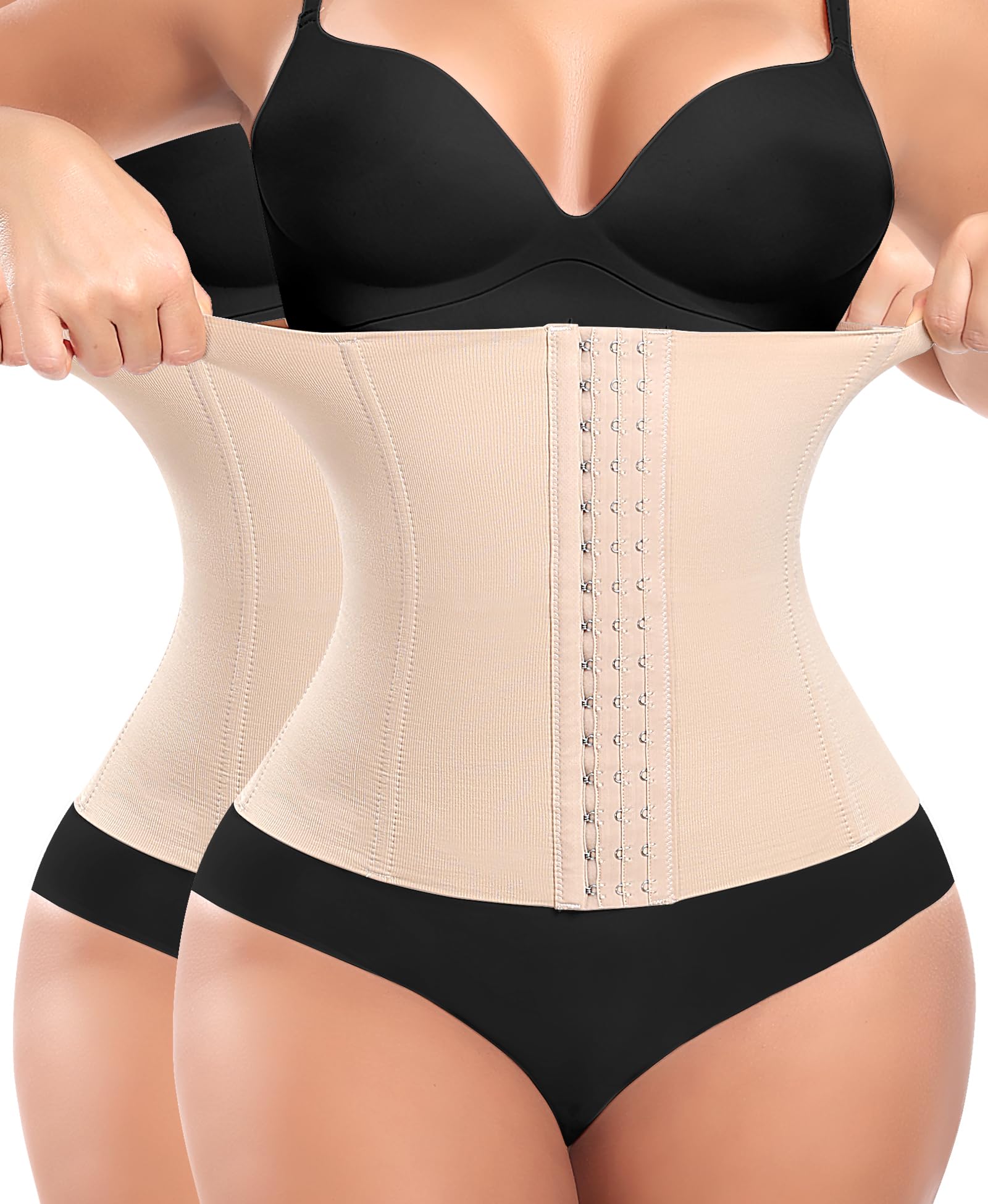 Werena Waist Trainer for Women Corset Shapewear Tummy Control Slimming Body Shaper Girdle Waist Cincher Belly Band