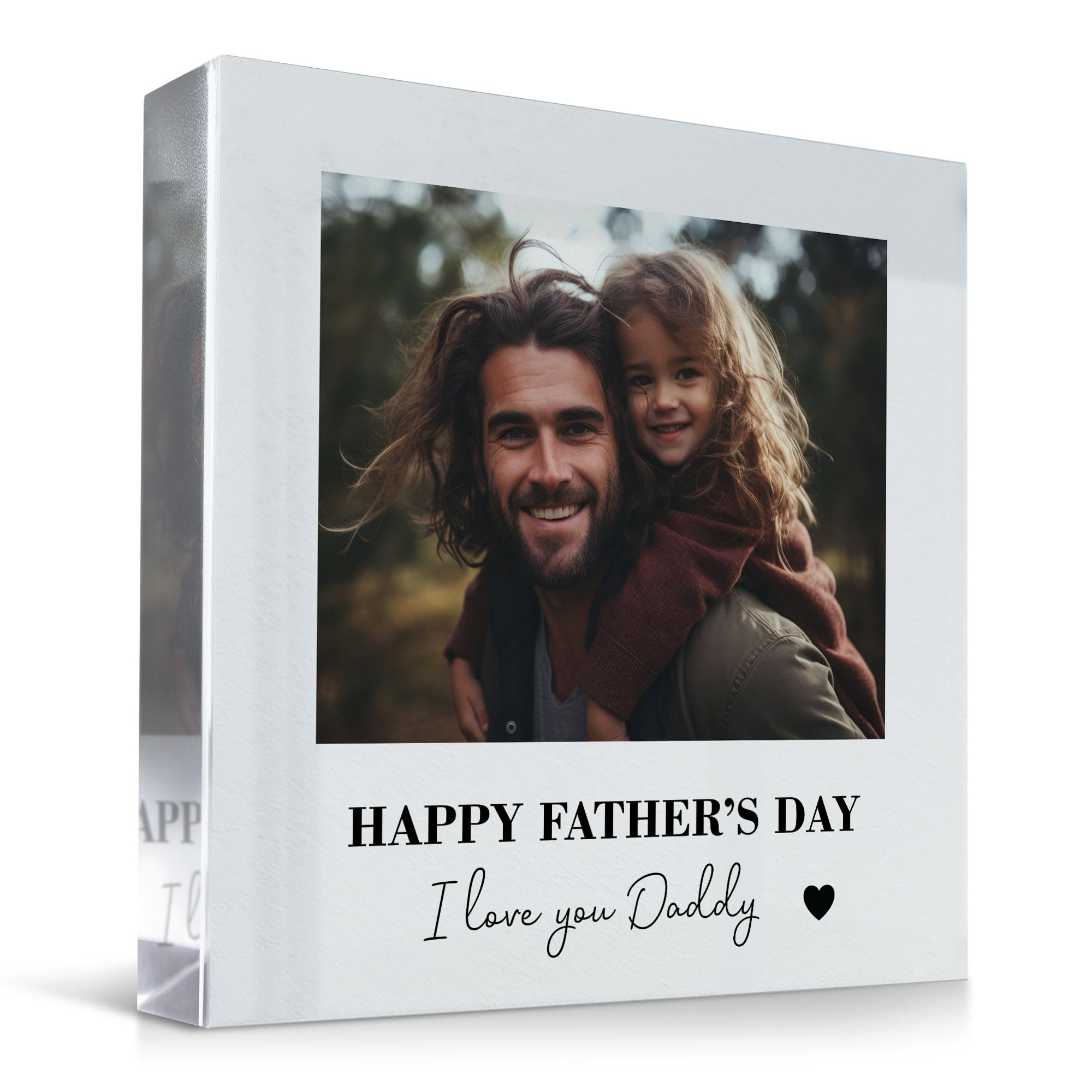 Red Ocean Happy Fathers Day Gift For Dad Daddy Personalised Photo Plaque I Love You Daddy Gift Fathers Day Gift From Daughter Son Thank You Gift For Daddy Keepsake