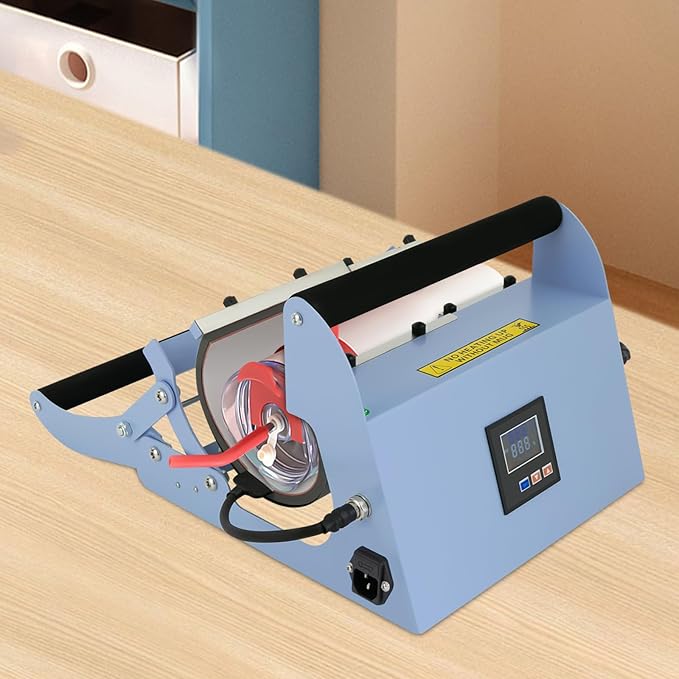 Prensa Térmica para Tazas 40 OZ, 110V, Ajuste de Temperatura y Tiempo, Color Azul Claro miniatura 7