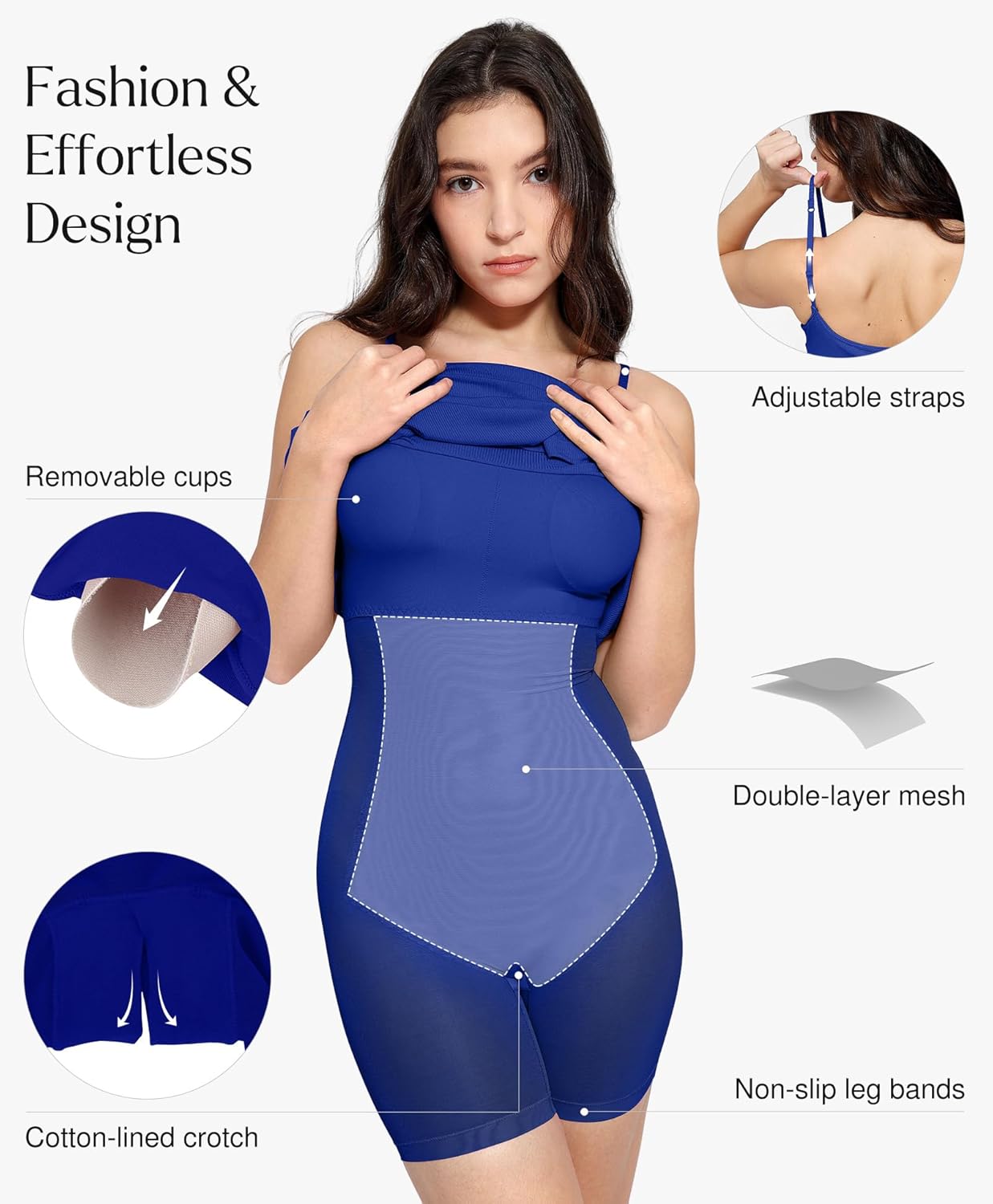 Popilush Maxi Dresses For Women With Shapewear Sleeveless Backless Ribbed Casual Dresses For Women - Image 4