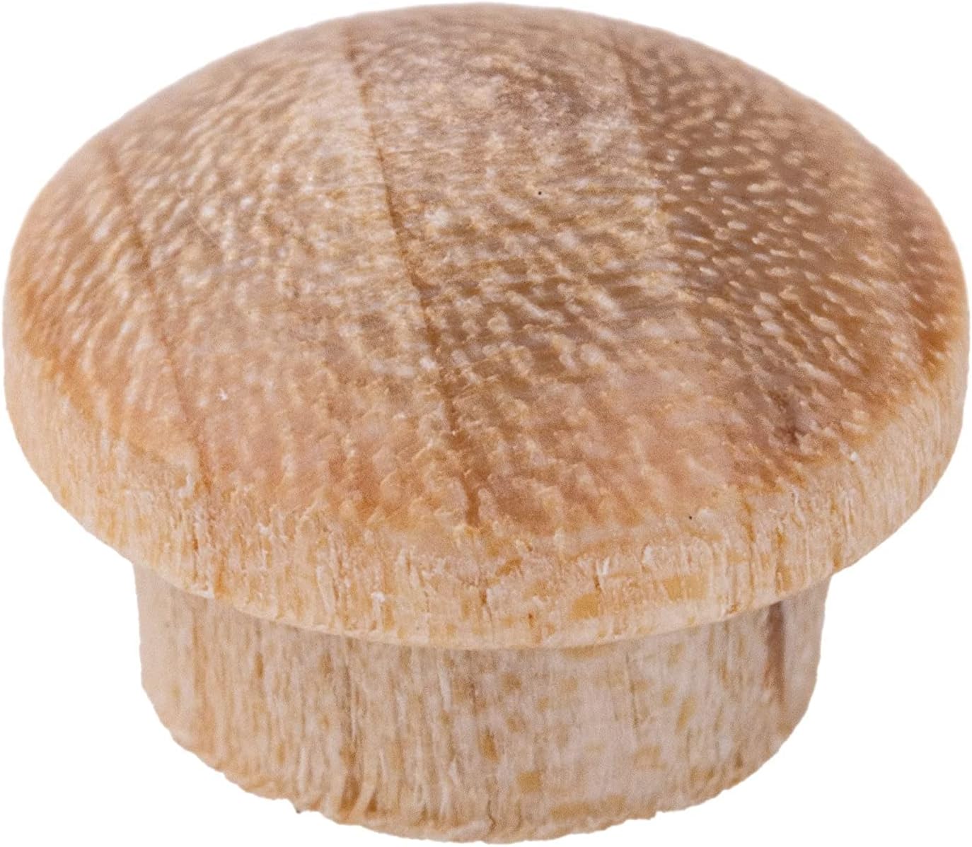 Mushroom Birch Screw Hole Button Plugs | 1/4 Diameter | Pack of 50 Approx. | Wood Turned End Grain Round Mushroom Head with Shoulders | UA-057-BW