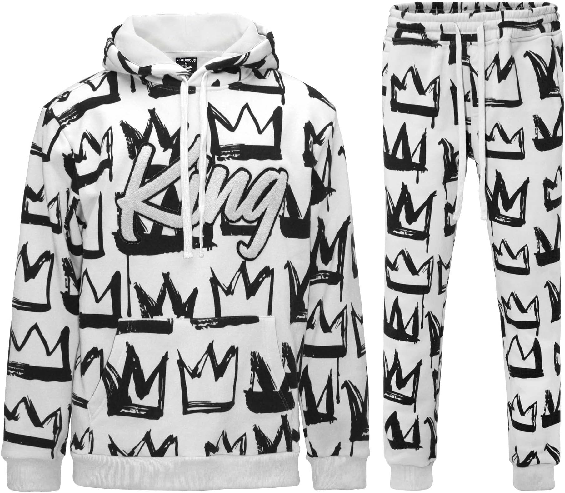 G-Style USA Men's Fleece Tracksuit Set - Zipper Jacket and Sweatpants