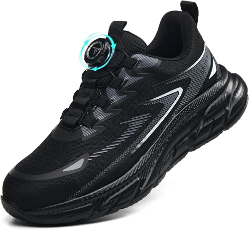 QCCQ Zapatos de Seguridad para Hombre Mujer Zapatillas de Seguridad con Punta de Acero Ligero Zapatos de Trabajo Comodo Zapatillas Trabajo Transpirable Antideslizante