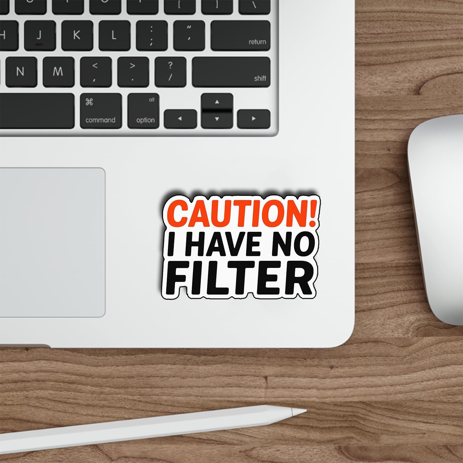 (3Pcs) Caution I Have No Filter Stickers Funny Sarcastic Quote Humor Office Coworker Gifts Waterproof Vinyl Decals for Laptop Water Bottle Bumper Car Hard Hat Phone Size 2" x 3" image 4