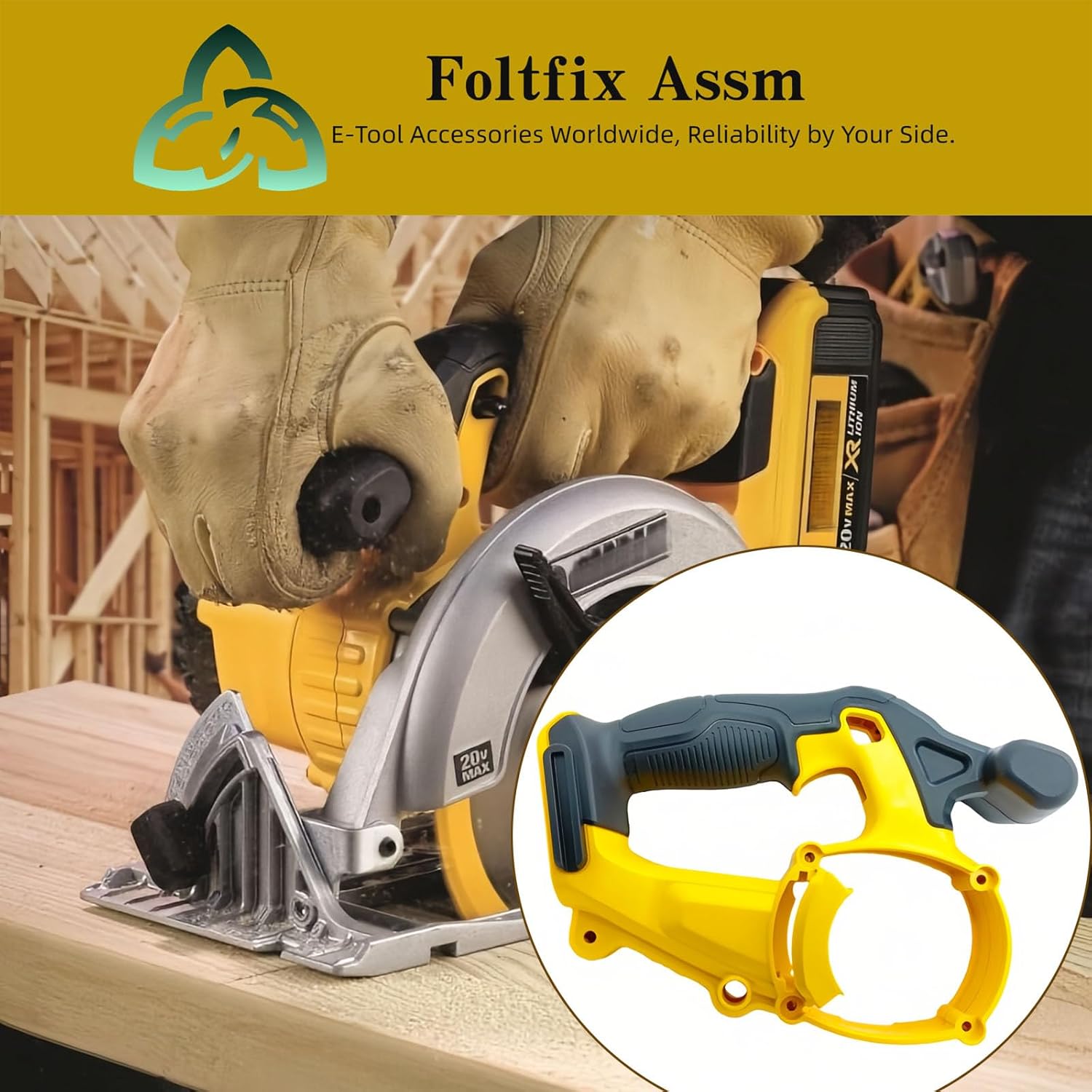 NA065755 N064324 Clamshell Set Replace for Dewalt DCS373 DCS373B DCS373L2 DCS373M2 DCS373P2 DCS391 DCS391B DCS391M1 DCS391P1 DCS393 20v Circular Saw Power Tools