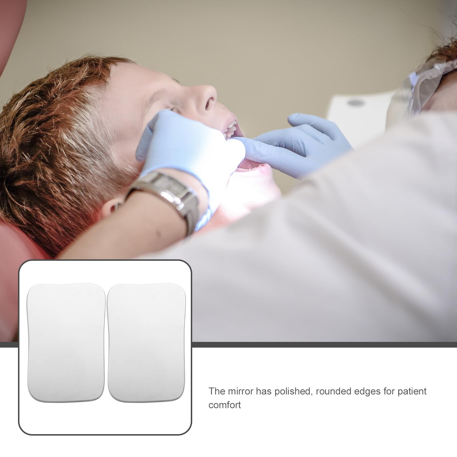 FOMIYES 2 Uds Espejos de Fotografía Dental Reflectores Oclusales Doble Espejo Intraoral