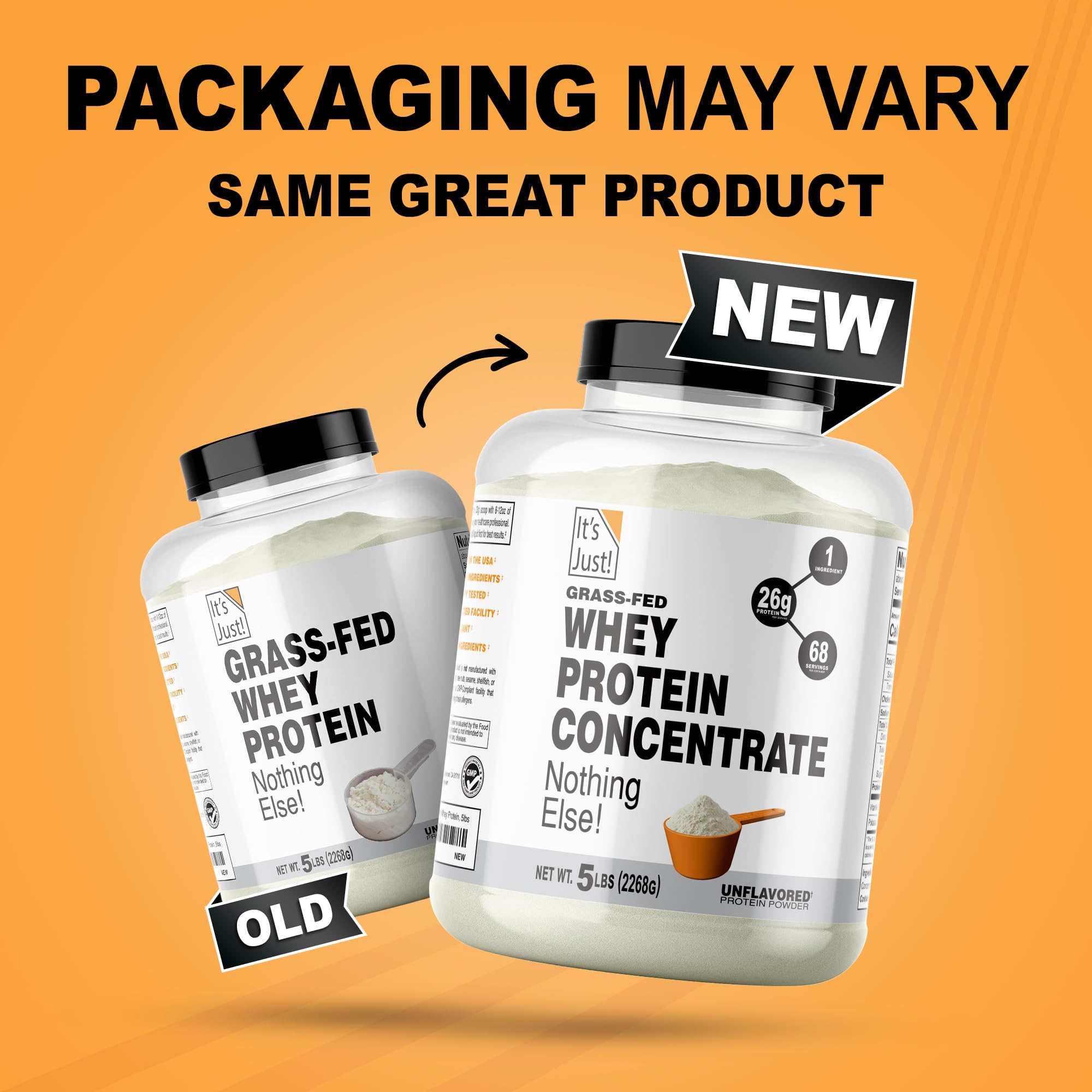 It's Just - Grass-Fed Whey Protein Concentrate, 5lb, Unflavored — Amazon image 4